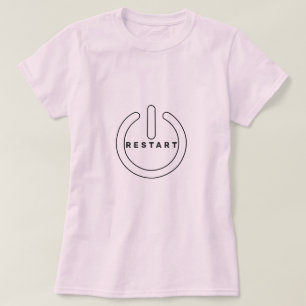 T-shirt med texten OMSTART