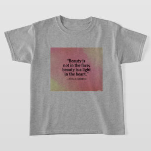 T-shirt med texten Skönhet är ett ljus i hjärtat