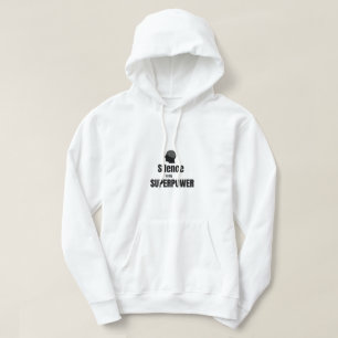 T-Shirt med texten Tystnad är min superkraft Hoodie