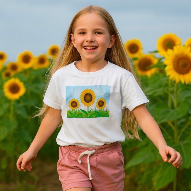 T-Shirt med tre solrosor (Skapare uppladdad)