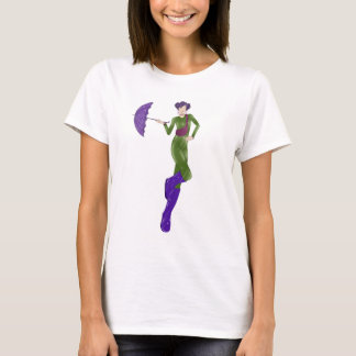 T-shirt med tryck av en flicka «City Dreamer»