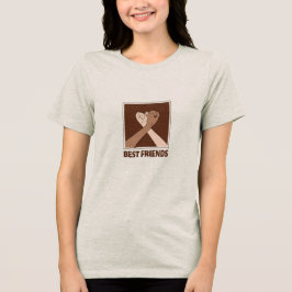 T-shirt med tryck för kvinnors vänskapsenhet