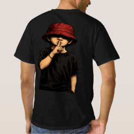 T-Shirt med tryck på baksidan: Shhh Silence Street