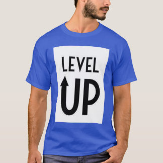 T-shirt med tryckt Level Up-text