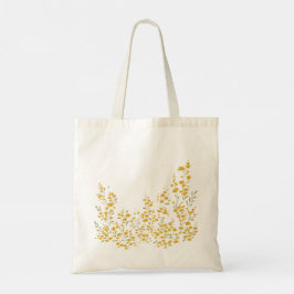 T-shirt med tryckt Lycklig Bunny i Golden Tone Tygkasse