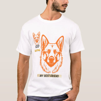 t-shirt med tysk schäferhund