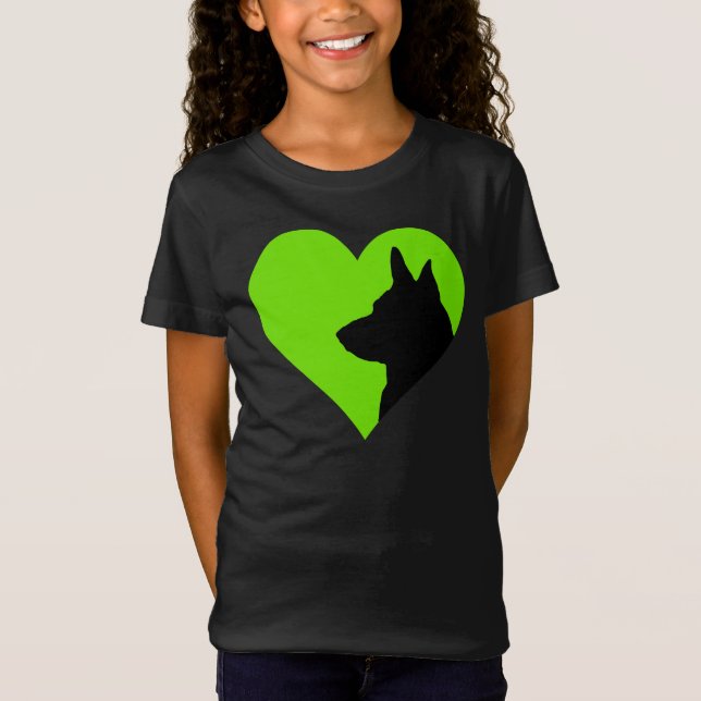 T-shirt med tysk schäferhund (Framsida)