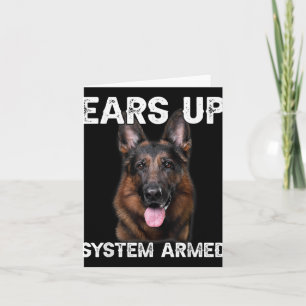 T Shirt Med Tysk Schäferhund Öron Up System Beväpn Kort
