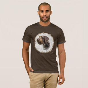 T-shirt med tysk strävhårig stövare
