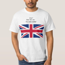 T-Shirt med Union Jack (UK) Tea? Inte för mig....