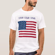 T-shirt med USA- och Union Jack-flaggor
