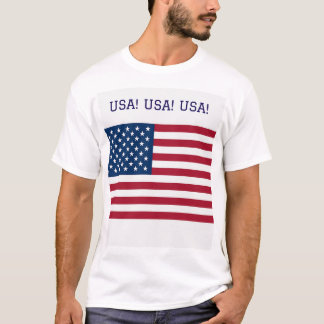 T-shirt med USA- och Union Jack-flaggor