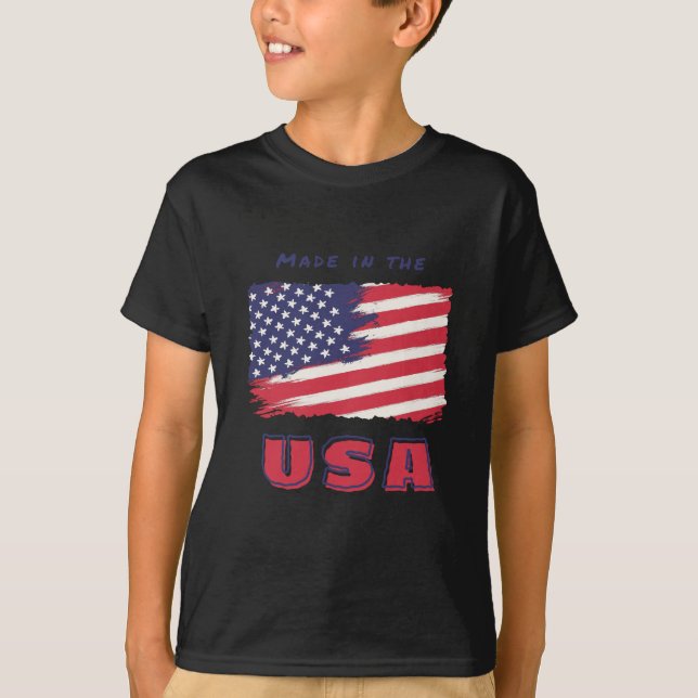 T-shirt med USA:s flagga (Framsida)