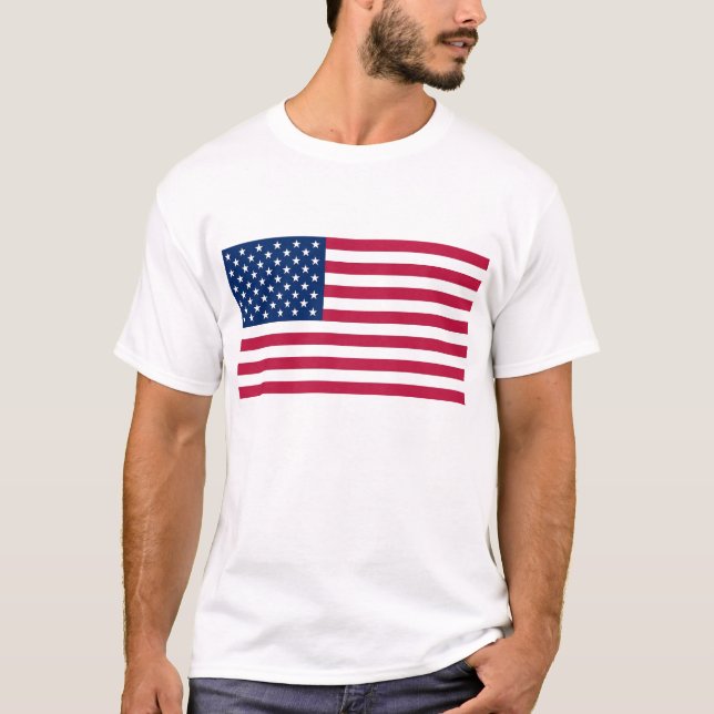 T Shirt med USA:s Flagga (Framsida)