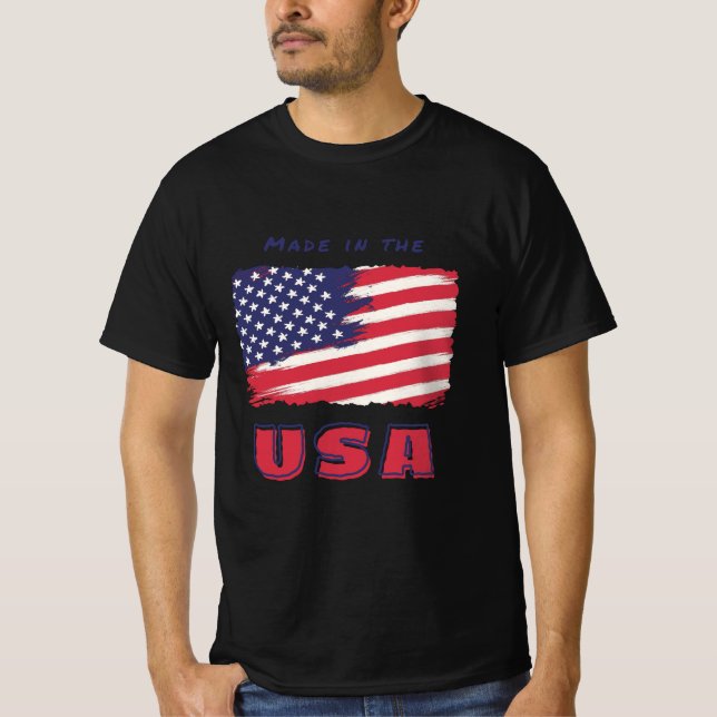T-shirt med USA:s flagga (Framsida)