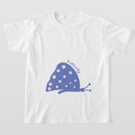 T-Shirt med vacker minimal blå fjäril