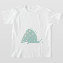 T-shirt med vacker minimal grön fjäril