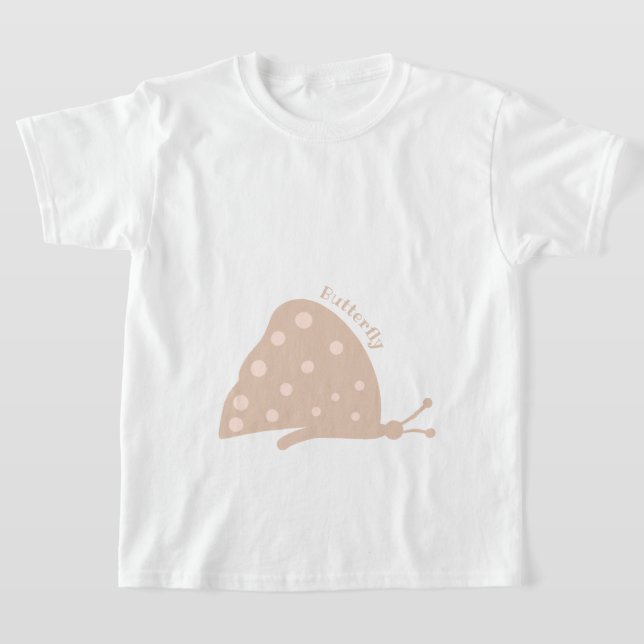 T-shirt med vacker minimal orangefjäril (Laydown)