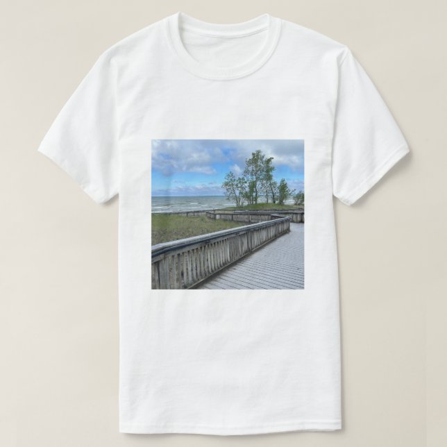 T-Shirt med vacker syn på havet (Design framsida)