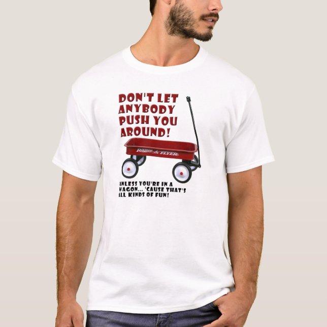 T-shirt med vagn tryck (Framsida)