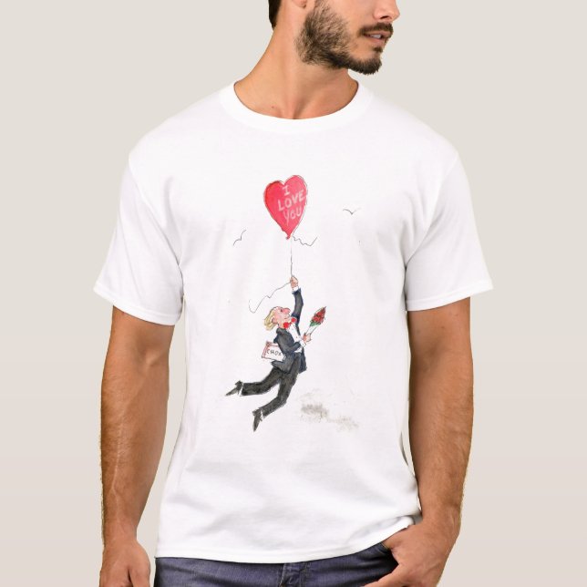 T-Shirt med Valentines Motif (Framsida)