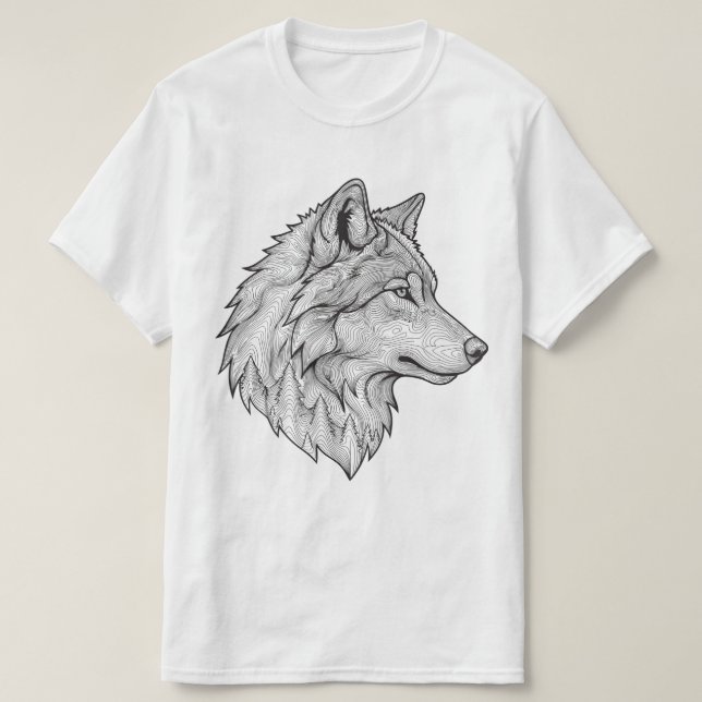T-shirt med vargdesign (Design framsida)