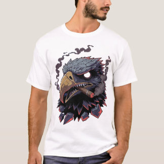 T-shirt med vild stenhök-maskot