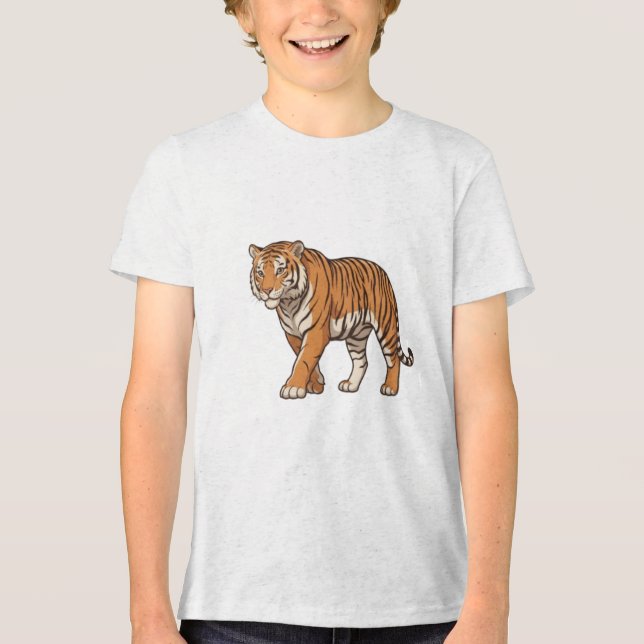 T-shirt med vild tiger-grafik (Framsida)