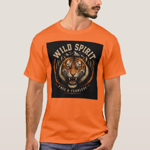 T-shirt med vild tiger-grafik