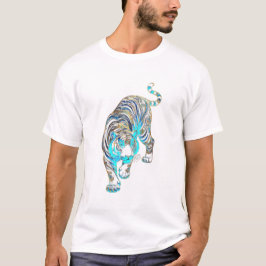 T-shirt med vild tiger-kraft
