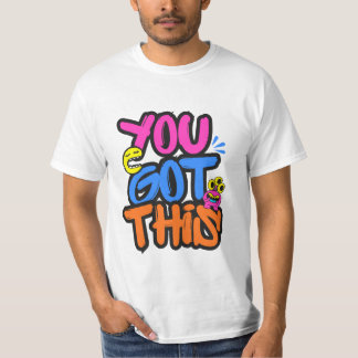 T-shirt med vit mindsett citat | Djärv grafisk tee