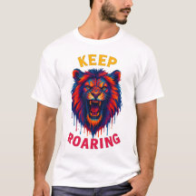 T-shirt med vrålande lejon – Vilda djur från djung