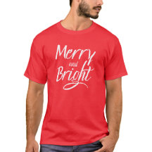 T-Shirt : Merry and Bright (red)