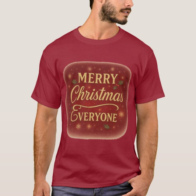 T-Shirt Merry Christmas Everyone (Framsida)