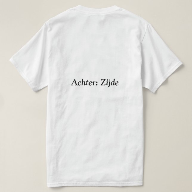 T-shirt met woordgrap, woordspeling opdruk  (Design baksida)