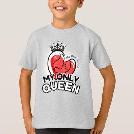 T-Shirt : Min enda drottning (grått)