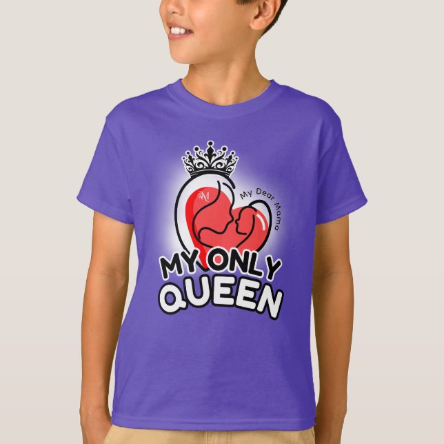 T-Shirt : Min enda drottning (lila) (Framsida)