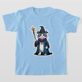 T-Shirt Mini magisk katt med magisk stav