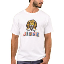 T-Shirt modig lejon utskrift