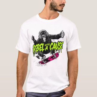 T-Shirt Monkey skateboardåkning