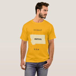 T-shirt - Montana Karta med City