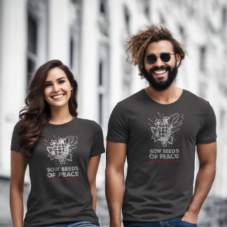 T-shirt mot Krig | Grenade och blomma | Stoppa kri