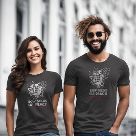 T-shirt mot Krig | Grenade och blomma | Stoppa kri