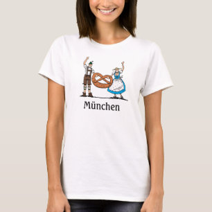 T-Shirt München Couple Pretzel