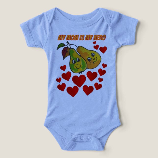 T-Shirt My Mom is my hero  Infant T-shirt (Design Framsida)