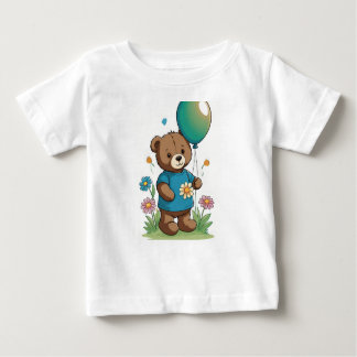 T-Shirt Mysigt Bear i ängen