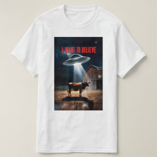 T-Shirt Mysterious UFO Abduction of a Dairy Cow