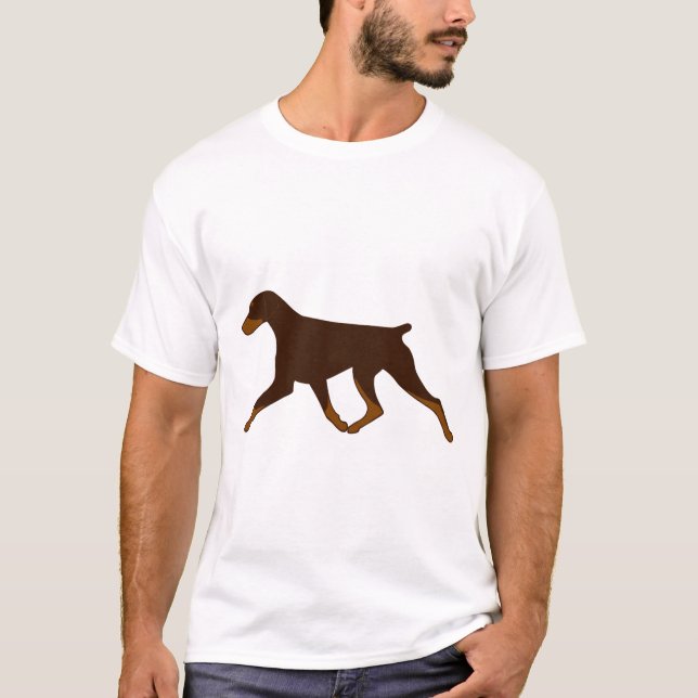 T-Shirt - Naturligt ört Red & Rust Doberman Gait (Framsida)