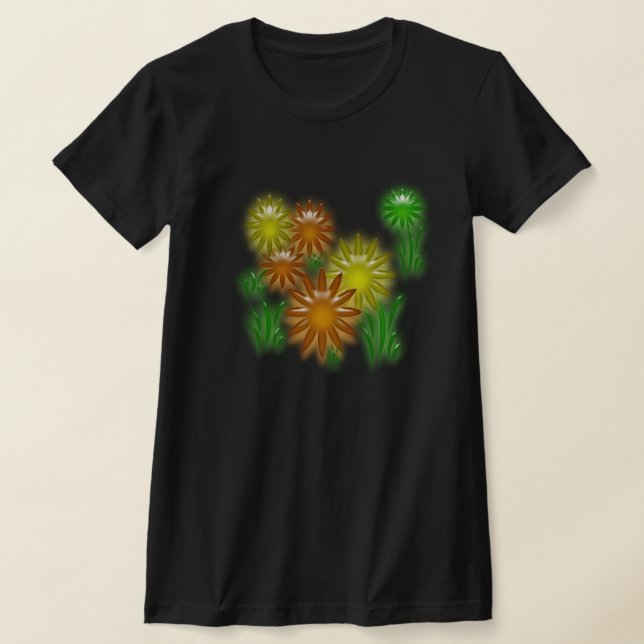 T-shirt - Neon Flowers (endast tork) (Laydown)
