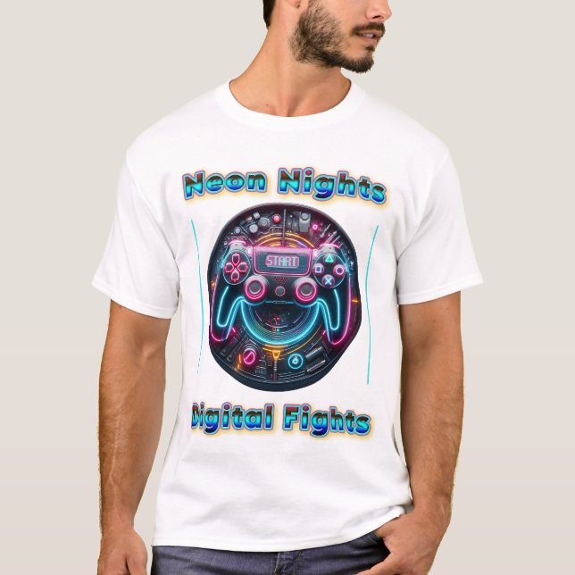 T-shirt Neon Nights Digital Fights (Framsida)